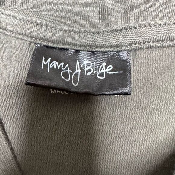 Mary J Blige Relaxed Boyfriend Tee Shirt Womens XS Gray Graphic Print Hip Hop - Picture 4 of 10